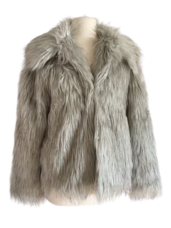 Topshop Jackets & Blazers - TOPSHOP Faux Fur Shag Jacket Coat 8 Gray